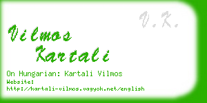 vilmos kartali business card